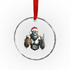 Bigfoot Christmas Crystal Glass Ornament Most Wonderful Xmas Sasquatch Beer TS10 Print Your Wear