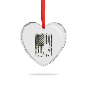 Bigfoot Deer Hunting Heart Crystal Glass Ornament Camo US Flag Deer Elk Buck Hunting Hunter Dad TS10 Print Your Wear
