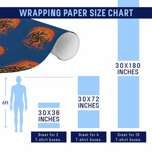 Bigfoot Dirt Bike Wrapping Paper Roll Sasquatch Halloween Creepy Biker TS14 Print Your Wear
