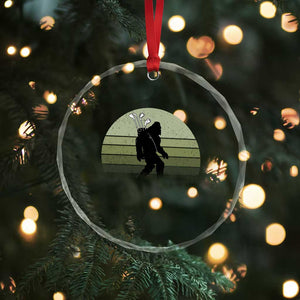 Bigfoot Golfer Crystal Glass Ornament Funny Sasquatch Golfing Golf Balls TS10 Print Your Wear