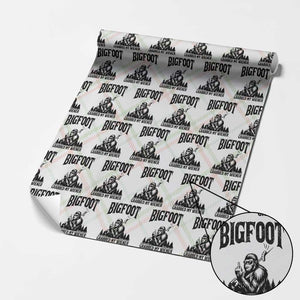 Bigfoot Grabbed My Wiener Wrapping Paper Roll Funny Sasquatch Camping TS14 Christmas Plaid Print Your Wear