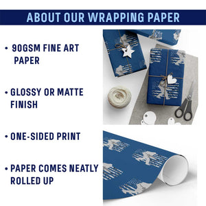 Bigfoot Gun Owner Wrapping Paper Roll Camo US American Flag Sasquatch Rifle TS10 Print Your Wear