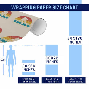 Bigfoot Hockey Legend Wrapping Paper Roll Retro Sasquatch Cryptid Player Gift TS12 Print Your Wear