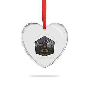 Bigfoot Lover Gift Heart Crystal Glass Ornament Do Not Be An Assquatch TS12 Print Your Wear