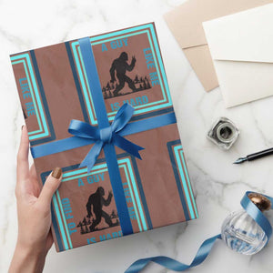 Bigfoot Lover Gift Wrapping Paper Roll A Guy Like Me Is Hard To Find TS12 Mocha Print Your Wear