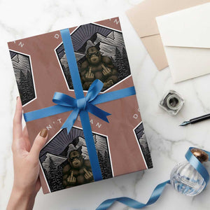 Bigfoot Lover Gift Wrapping Paper Roll Do Not Be An Assquatch TS12 Mocha Print Your Wear