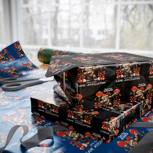 Bigfoot Lunar New Year Wrapping Paper Roll Funny Same Assquatch TS12 Black Print Your Wear