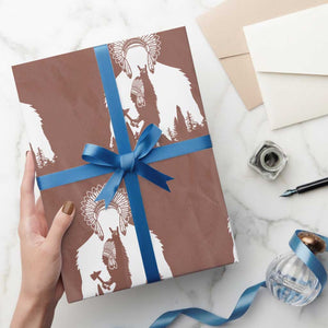 Bigfoot Native American Chief Wrapping Paper Roll Hunting Spear Warrior Graphic