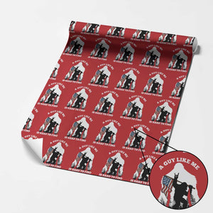 Bigfoot Patriotic American Flag Wrapping Paper Roll Funny Sasquatch A Guy Like Me Is Hard To Find TS14 Red Print Your Wear