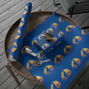 Bigfoot Pilgrim Turkey Pumpkin Thanksgiving Day Wrapping Paper Roll TS11 Blue Print Your Wear