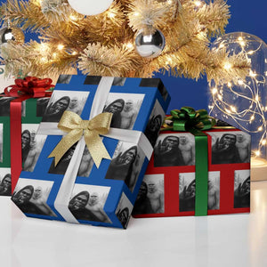 Bigfoot Selfie Xmas Wrapping Paper Roll Sasquatch Yeti Rock On Hand TS14 Print Your Wear