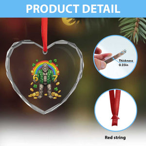 Bigfoot Six Seven Meme Heart Crystal Glass Ornament Funny St Patricks Day Gift TS12 Print Your Wear