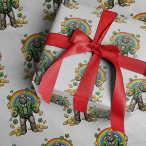 Bigfoot Six Seven Meme Wrapping Paper Roll Funny St Patricks Day Gift TS12 White Print Your Wear