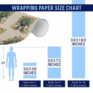 Bigfoot Six Seven Meme Wrapping Paper Roll Funny St Patricks Day Gift TS12 Print Your Wear