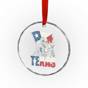 Bigfoot Texas Crystal Glass Ornament Sasquatch Loves Rock On Hand Texan Texas Flag TS10 Print Your Wear