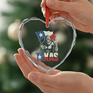 Bigfoot Texas Heart Crystal Glass Ornament Sasquatch Loves Rock On Hand Texan Texas Flag TS10 Print Your Wear