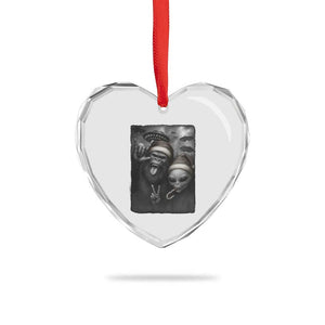 Bigfoot UFO Selife Heart Crystal Glass Ornament Sasquatch Ailen Rock On Hand Christmas TS14 Print Your Wear