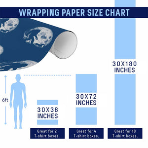 Bigfoot Walking Dachshund Wrapping Paper Roll Funny Doxie Wiener Sasquatch Night Stroll Full Moon TS10 Print Your Wear