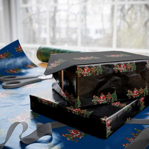 Bigfoot Xmas Cosplay Wrapping Paper Roll Funny Holiday Gift TS12 Black Print Your Wear