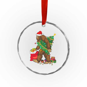 Bigfoot Xmas Crystal Glass Ornament Believe Sasquatch Lovers Xmas Tree Lights TS10 Print Your Wear