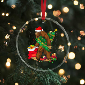 Bigfoot Xmas Crystal Glass Ornament Believe Sasquatch Lovers Xmas Tree Lights TS10 Print Your Wear