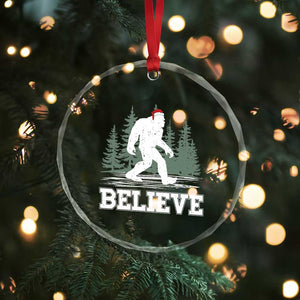 Bigfoot Xmas Crystal Glass Ornament Funny Sasquatch Believe Lovers Gifts TS10 Print Your Wear