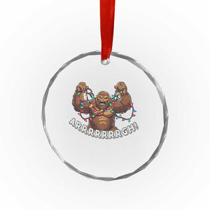 Bigfoot Xmas Crystal Glass Ornament Winter Yeti Sasquatch Loves Xmas Tree Lights TS10 Print Your Wear