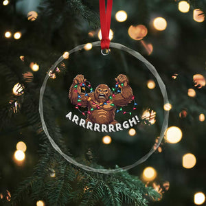 Bigfoot Xmas Crystal Glass Ornament Winter Yeti Sasquatch Loves Xmas Tree Lights TS10 Print Your Wear