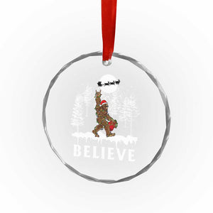 Bigfoot Xmas Tree Lights Crystal Glass Ornament Believe Rock On Sasquatch Santa Hat TS10 Print Your Wear