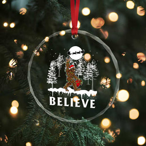 Bigfoot Xmas Tree Lights Crystal Glass Ornament Believe Rock On Sasquatch Santa Hat TS10 Print Your Wear