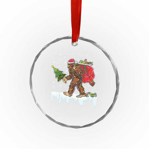 Bigfoot Xmas Tree Lights Crystal Glass Ornament Believe Xmas Sasquatch Lovers Funny TS10 Print Your Wear