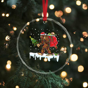 Bigfoot Xmas Tree Lights Crystal Glass Ornament Believe Xmas Sasquatch Lovers Funny TS10 Print Your Wear