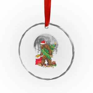 Bigfoot Xmas Tree Lights Crystal Glass Ornament Believe Xmas Sasquatch Lovers Ugly Gift TS10 Print Your Wear
