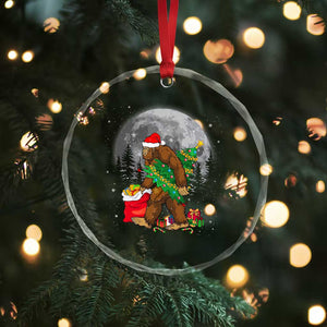 Bigfoot Xmas Tree Lights Crystal Glass Ornament Believe Xmas Sasquatch Lovers Ugly Gift TS10 Print Your Wear