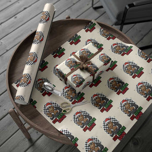 Biker Santa Six Seven Bruh Wrapping Paper Roll Christmas Gift For Gen Z TS12 Beige Print Your Wear