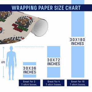 Biker Santa Six Seven Bruh Wrapping Paper Roll Christmas Gift For Gen Z TS12 Print Your Wear