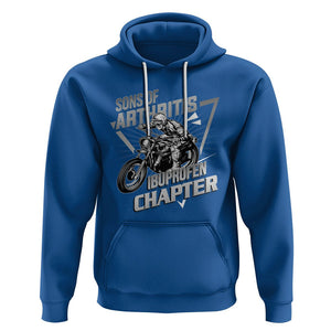 Biker Skeleton Hoodie Sons Of Arthritis Ibuprofen Chapter Dirt Bike TS02 Royal Blue Printyourwear