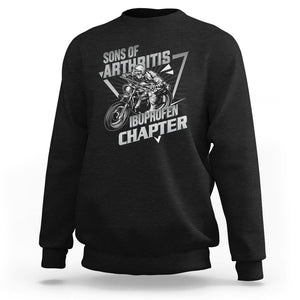 Biker Skeleton Sweatshirt Sons Of Arthritis Ibuprofen Chapter Dirt Bike TS02 Black Printyourwear