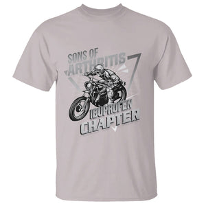 Biker Skeleton T Shirt Sons Of Arthritis Ibuprofen Chapter Dirt Bike TS02 Ice Gray Printyourwear