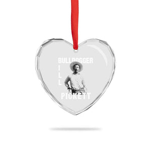 Bill Pickett Heart Crystal Glass Ornament Bulldogger Black Cowboy Western Legend Vintage TS02 Print Your Wear
