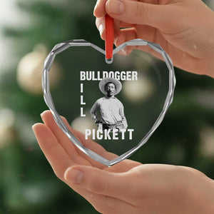 Bill Pickett Heart Crystal Glass Ornament Bulldogger Black Cowboy Western Legend Vintage TS02 Print Your Wear