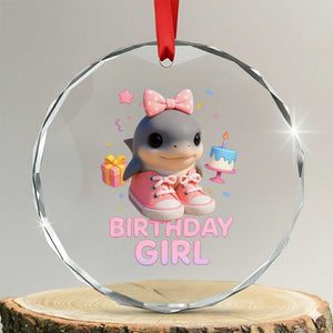 Birthday Girl Crystal Glass Ornament Italian Brainrot Meme Party Funny Las Tralaleritas TS10 Transparent Glass 3'' Circle Print Your Wear