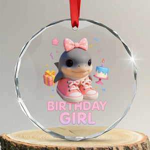 Birthday Girl Crystal Glass Ornament Italian Brainrot Meme Party Funny Las Tralaleritas TS10 Transparent Glass 3'' Circle Print Your Wear