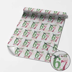 Birthday Girl I Was 6 Now I Am 7 Wrapping Paper Roll Gift For Alpha Kids TS12 Christmas Plaid Print Your Wear