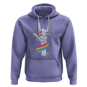 Bisexual Pride Hoodie Skeleton Rock Hand LGBTQ Bi Flag TS09 Violet Printyourwear