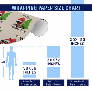 Black Cat Christmas Wrapping Paper Roll It's Fine I'm Fine Everything Is Fine TS02 Print Your Wear