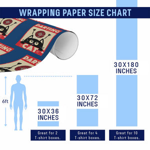 Black Cat Dart Thrower Wrapping Paper Roll Cat Lover Dartist Gift TS12 Print Your Wear