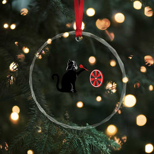 Black Cat Lord Darts Player Crystal Glass Ornament Funny Space Scifi Dartist Gift TS12 Print Your Wear