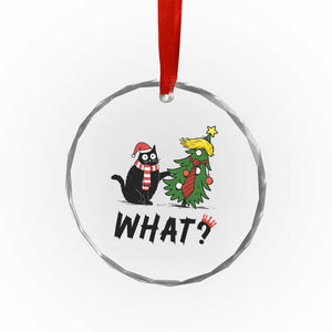 Black Cat What Christmas Crystal Glass Ornament Anti Trump Protest TS14 Print Your Wear