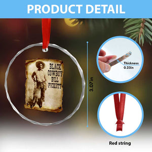 Black Cowboy Bill Pickett Crystal Glass Ornament African American Cowboys Black History TS10 Print Your Wear